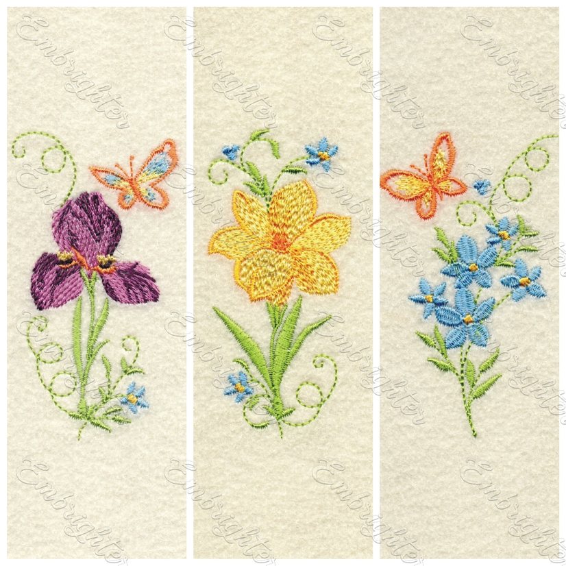 Spring flower Easter set machine embroidery design