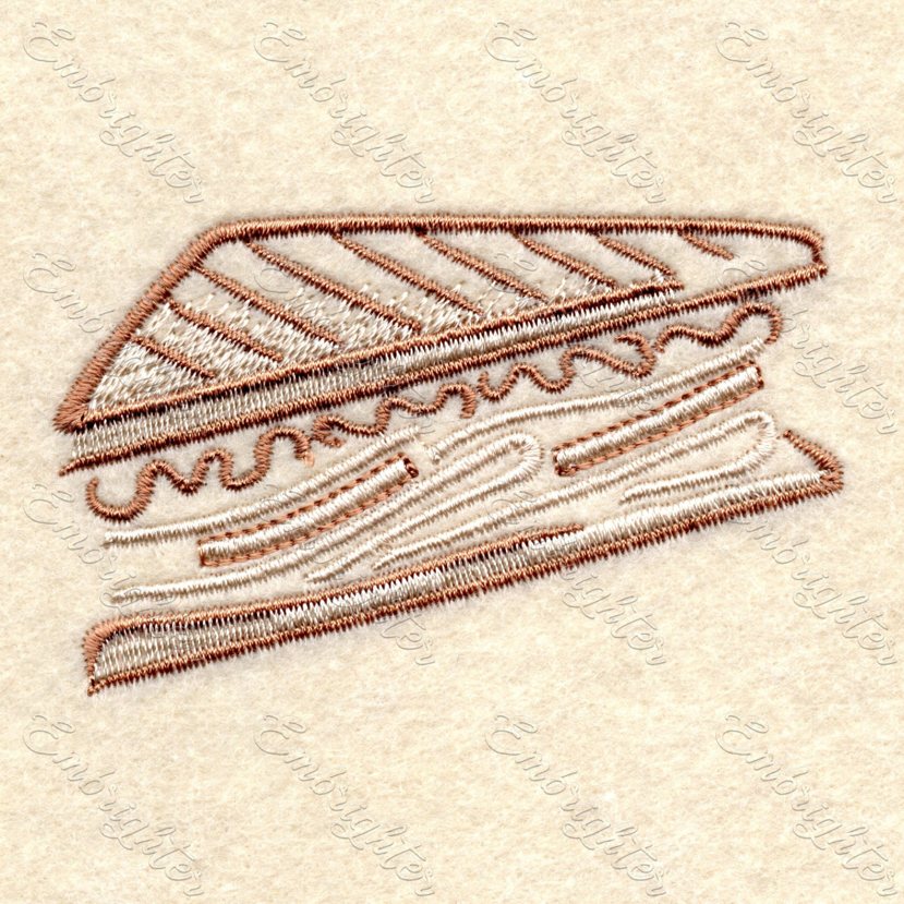 Triangle sandwich embroidery design